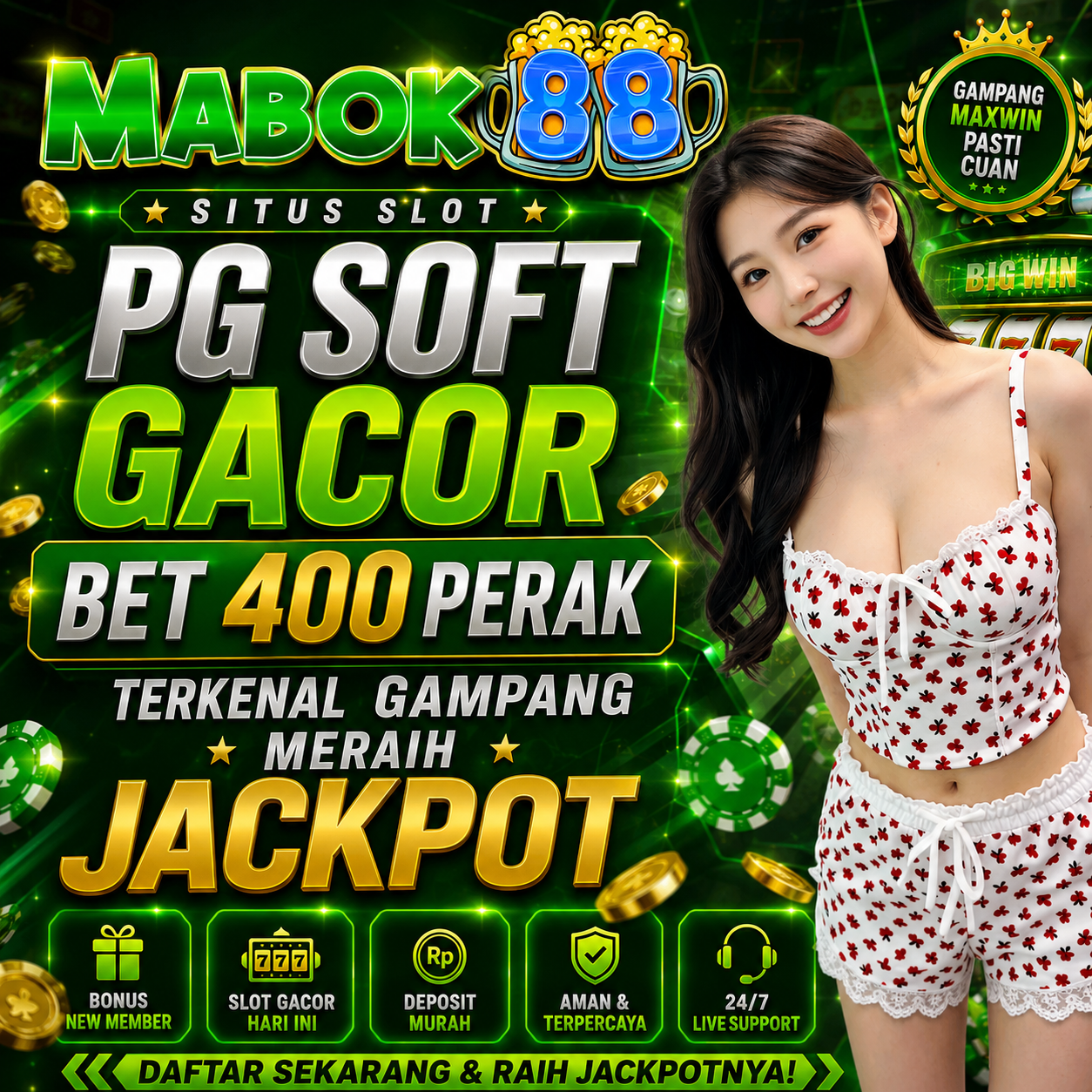 MABOK88: Situs Slot Pg Soft Gacor Bet 400 Perak Terkenal Gampang Meraih Jackpot